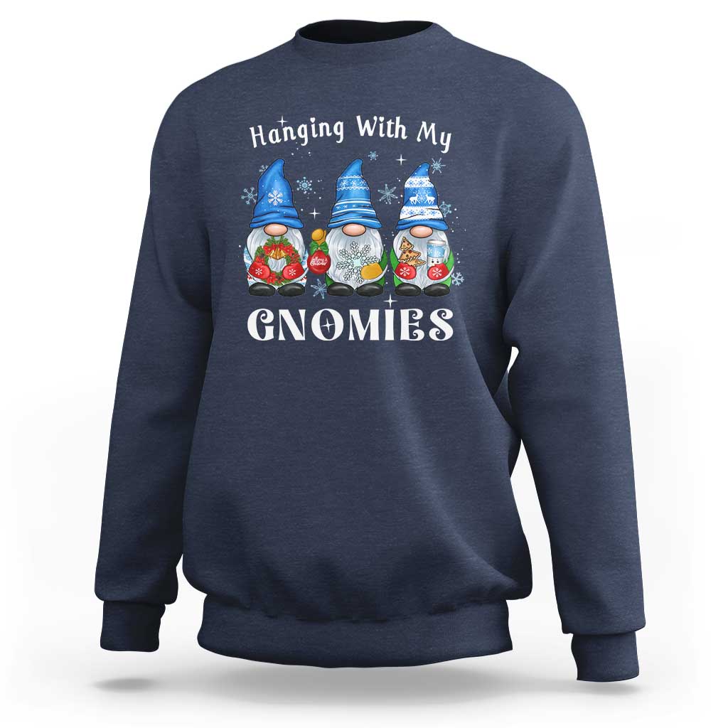 Hanging With My Gnomies Cute Xmas Gnome Sweatshirt - Wonder Print Shop