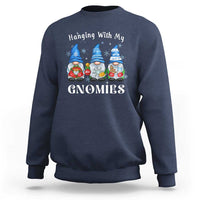 Hanging With My Gnomies Cute Xmas Gnome Sweatshirt - Wonder Print Shop