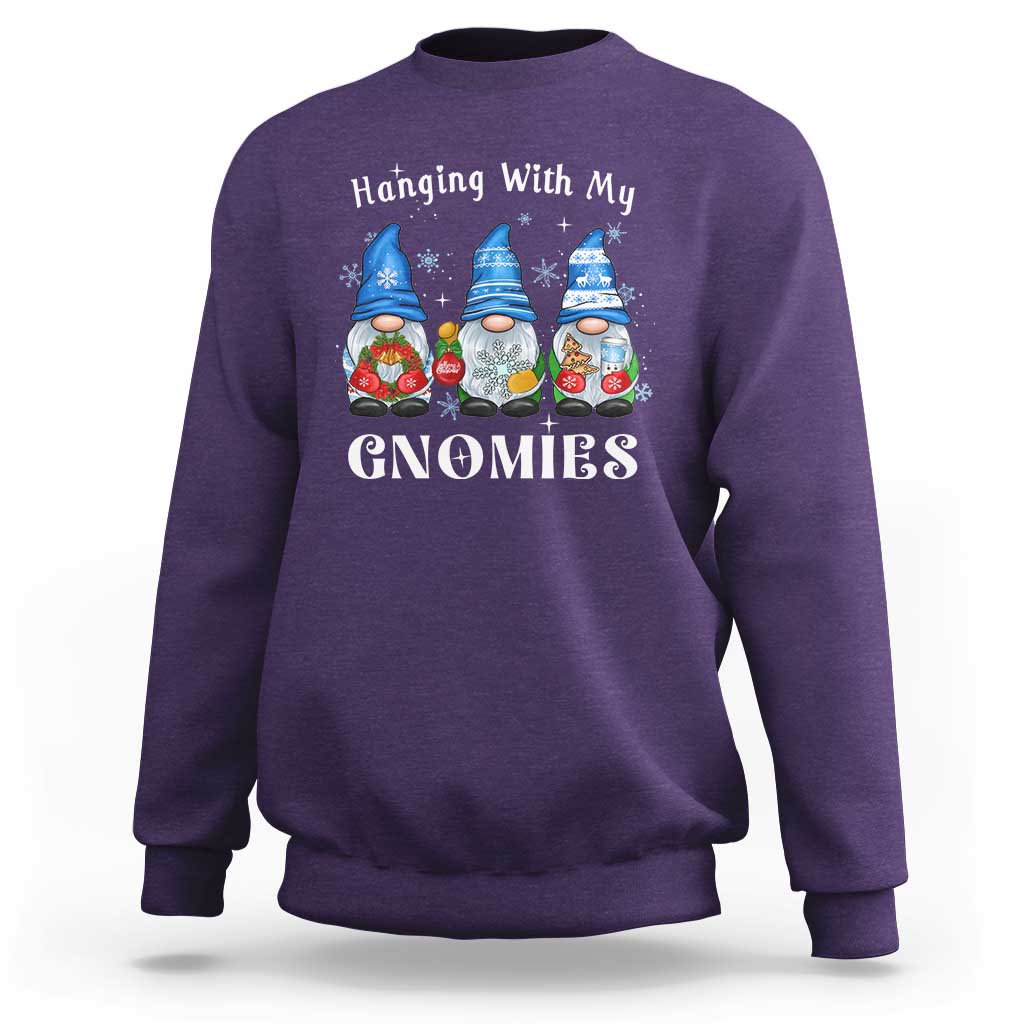 Hanging With My Gnomies Cute Xmas Gnome Sweatshirt - Wonder Print Shop