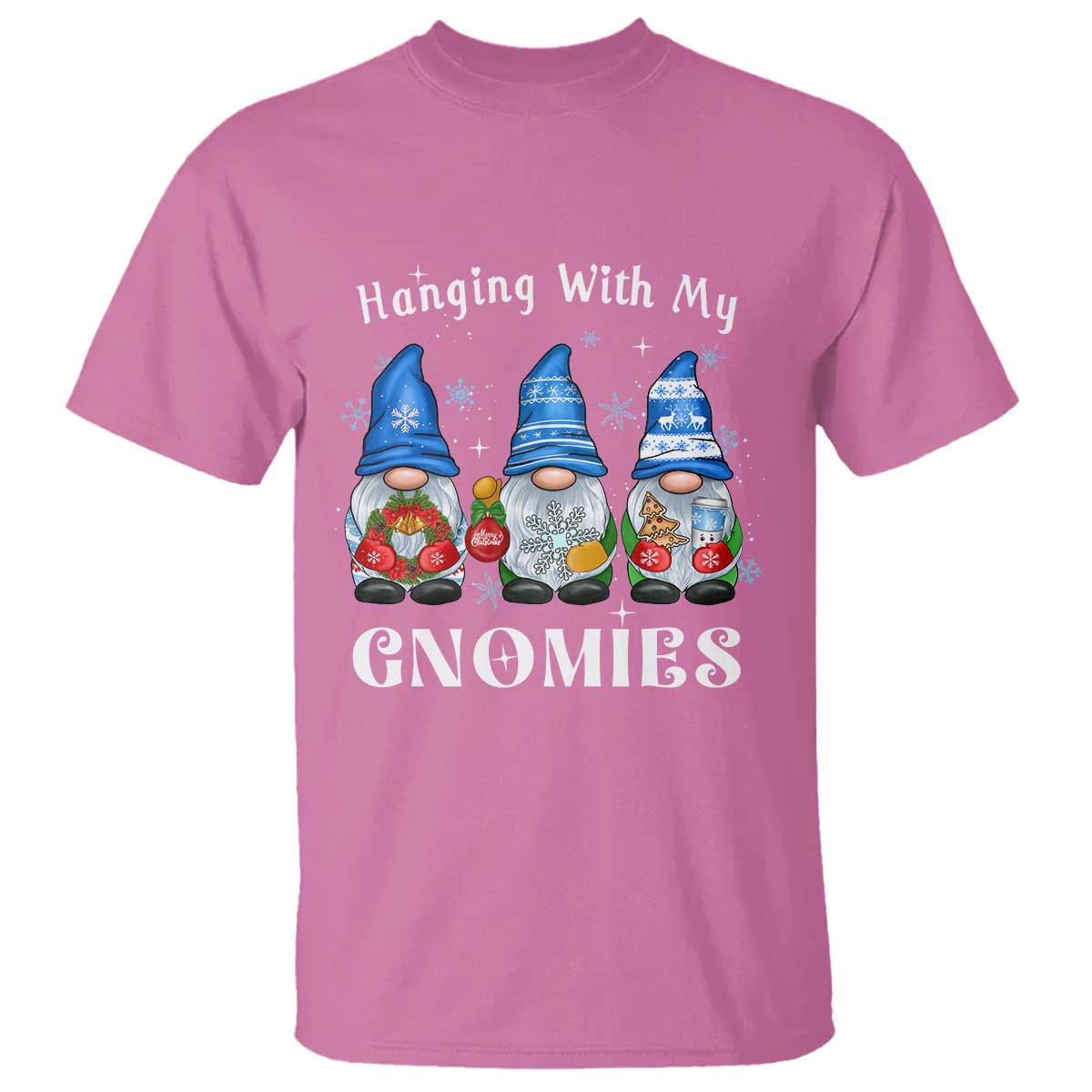 Hanging With My Gnomies Cute Xmas Gnome T Shirt - Wonder Print Shop