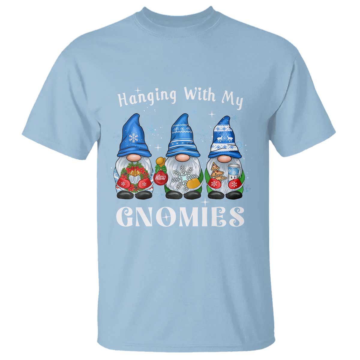 Hanging With My Gnomies Cute Xmas Gnome T Shirt - Wonder Print Shop