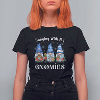 Hanging With My Gnomies Cute Xmas Gnome T Shirt For Women - Wonder Print Shop