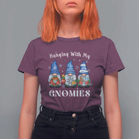 Hanging With My Gnomies Cute Xmas Gnome T Shirt For Women - Wonder Print Shop