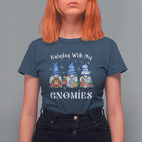 Hanging With My Gnomies Cute Xmas Gnome T Shirt For Women - Wonder Print Shop