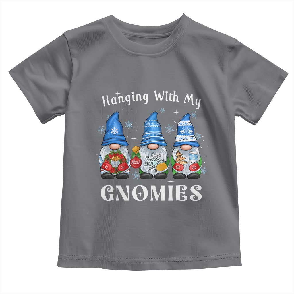 Hanging With My Gnomies Cute Xmas Gnome Toddler T Shirt