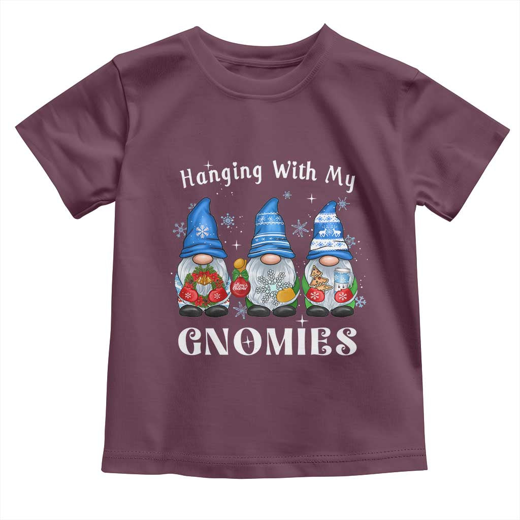 Hanging With My Gnomies Cute Xmas Gnome Toddler T Shirt