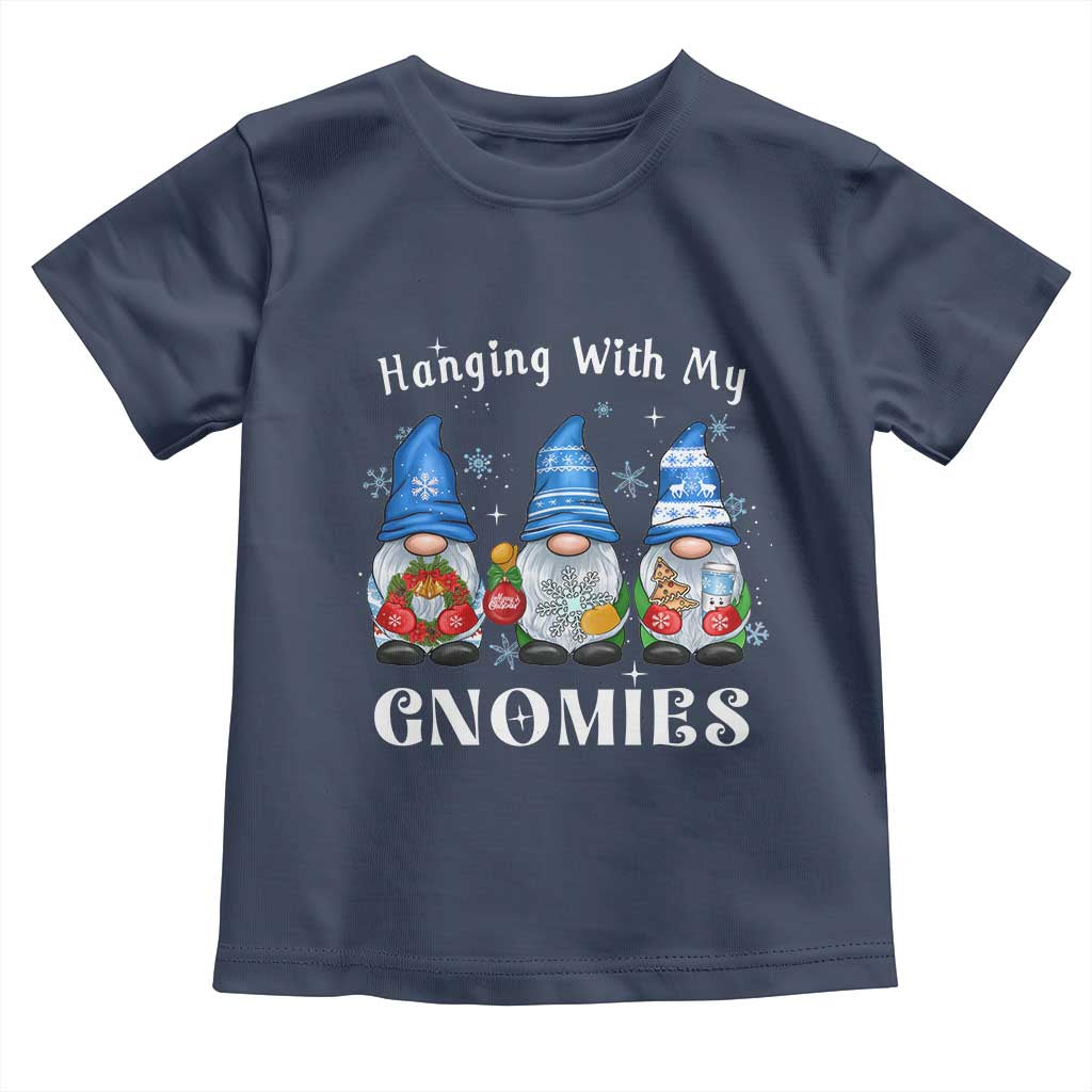 Hanging With My Gnomies Cute Xmas Gnome Toddler T Shirt