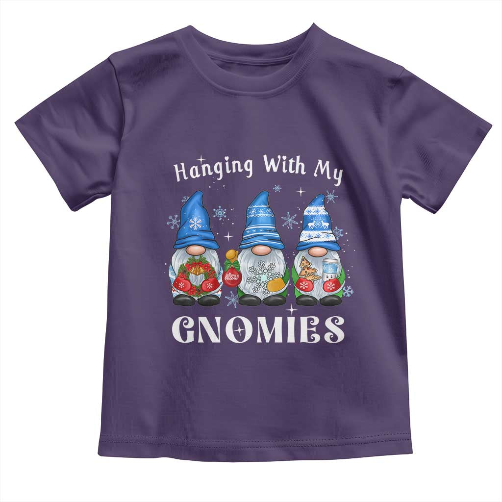 Hanging With My Gnomies Cute Xmas Gnome Toddler T Shirt