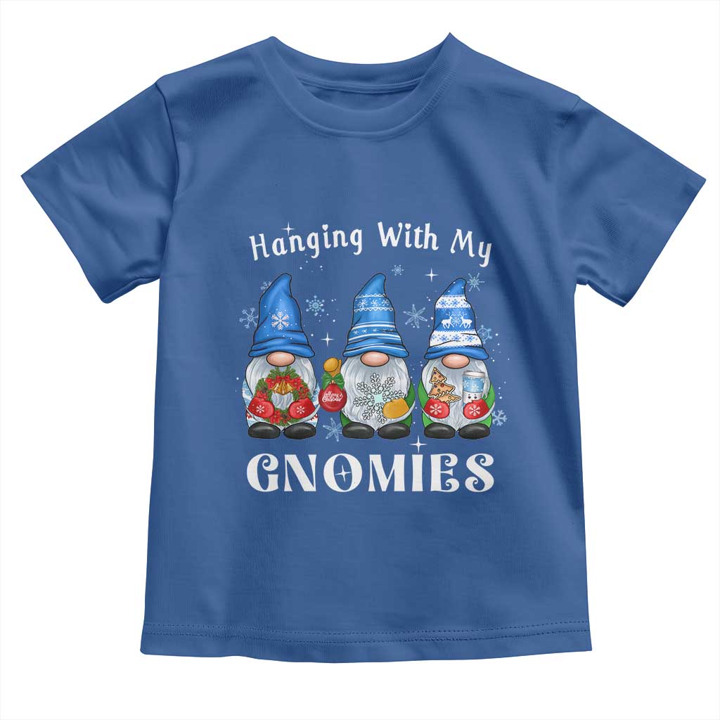 Hanging With My Gnomies Cute Xmas Gnome Toddler T Shirt