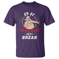 Drunk Santa Is It Christmas Break Yet Ugly Xmas T Shirt - Wonder Print Shop
