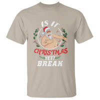 Drunk Santa Is It Christmas Break Yet Ugly Xmas T Shirt - Wonder Print Shop