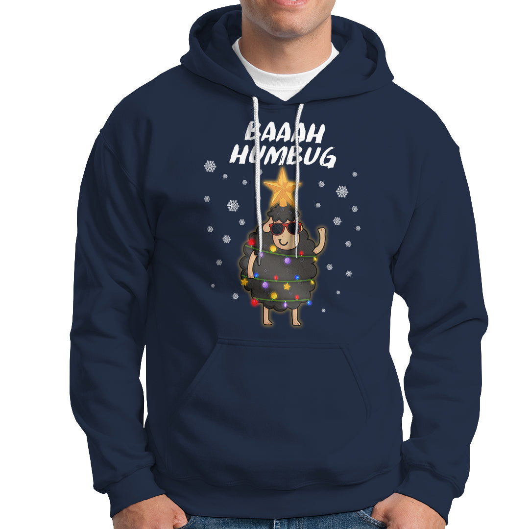 Baaah Humbug Funny Sheep Anti Christmas Lights Hoodie - Wonder Print Shop