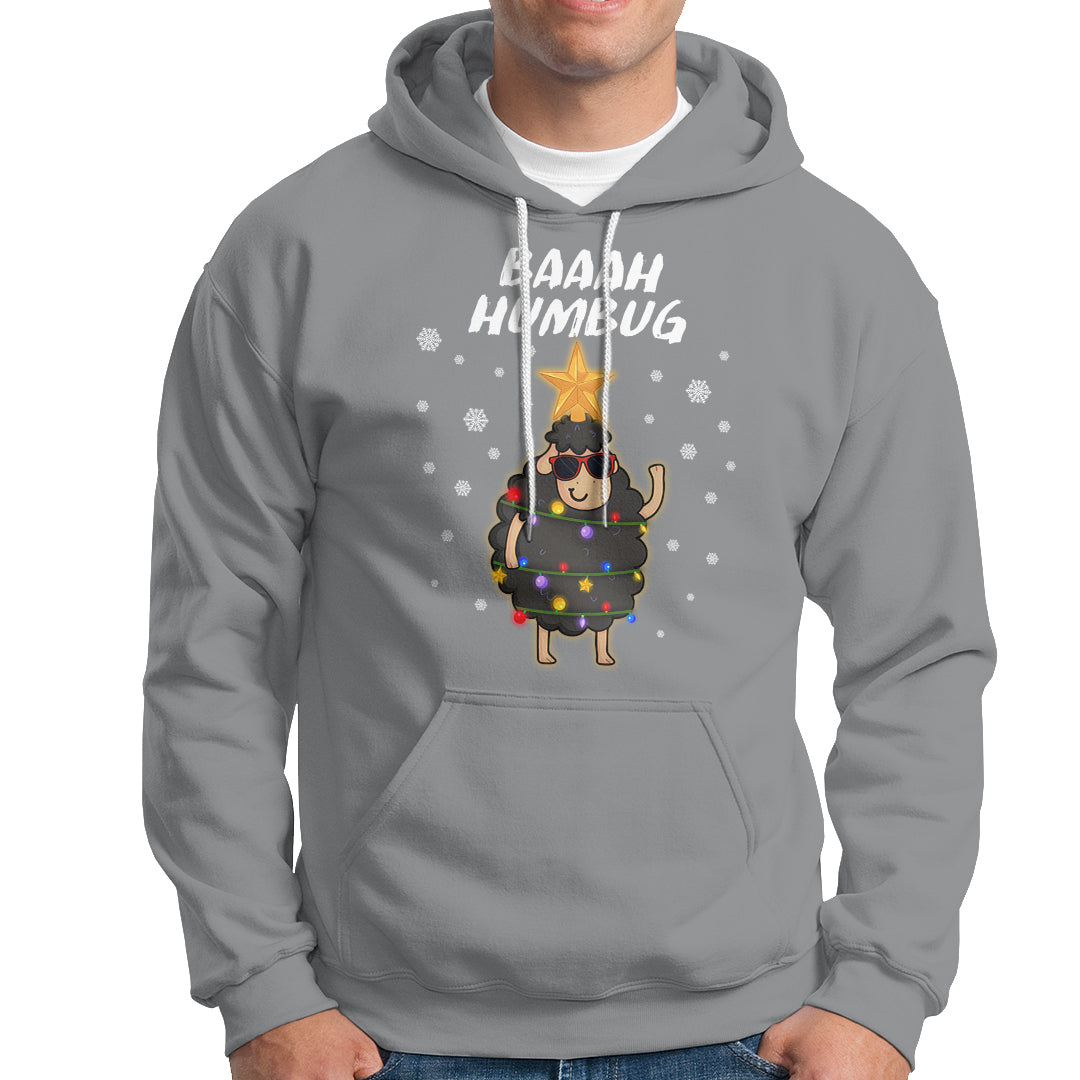 Baaah Humbug Funny Sheep Anti Christmas Lights Hoodie - Wonder Print Shop