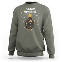 Baaah Humbug Funny Sheep Anti Christmas Lights Sweatshirt - Wonder Print Shop