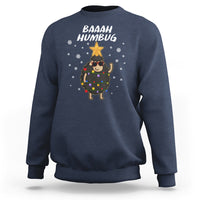 Baaah Humbug Funny Sheep Anti Christmas Lights Sweatshirt - Wonder Print Shop