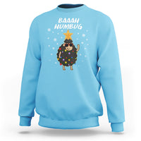 Baaah Humbug Funny Sheep Anti Christmas Lights Sweatshirt - Wonder Print Shop