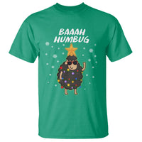Baaah Humbug Funny Sheep Anti Christmas Lights T Shirt - Wonder Print Shop