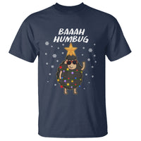 Baaah Humbug Funny Sheep Anti Christmas Lights T Shirt - Wonder Print Shop
