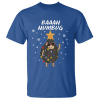 Baaah Humbug Funny Sheep Anti Christmas Lights T Shirt - Wonder Print Shop