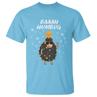 Baaah Humbug Funny Sheep Anti Christmas Lights T Shirt - Wonder Print Shop