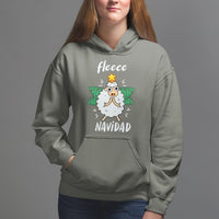 Fleece Navidad Cute Sheep Christmas Lights Hoodie - Wonder Print Shop