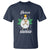 Fleece Navidad Cute Sheep Christmas Lights T Shirt - Wonder Print Shop