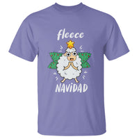 Fleece Navidad Cute Sheep Christmas Lights T Shirt - Wonder Print Shop