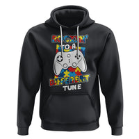 Autism Awareness Hoodie Rocking To A Different Tune Autistic Gamer - Wonder Print Shop