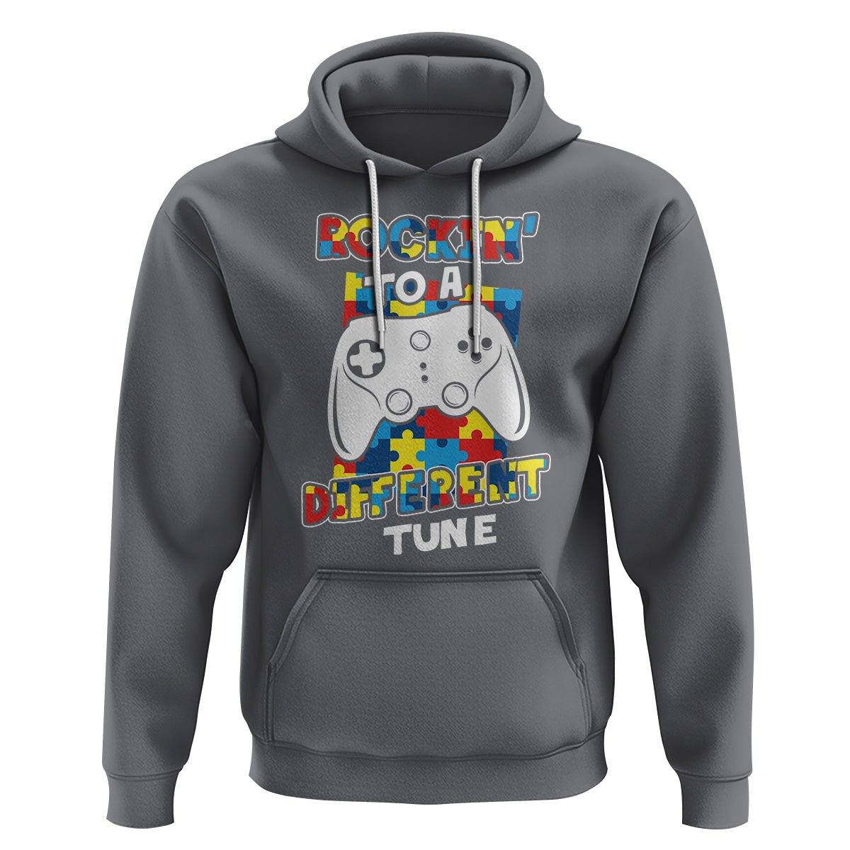 Autism Awareness Hoodie Rocking To A Different Tune Autistic Gamer - Wonder Print Shop