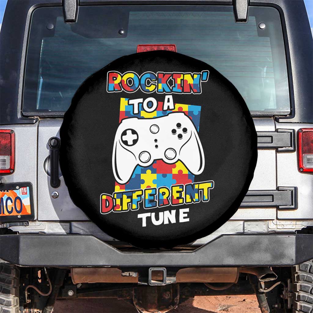 Autism Awareness Spare Tire Cover Rocking To A Different Tune Autistic Gamer