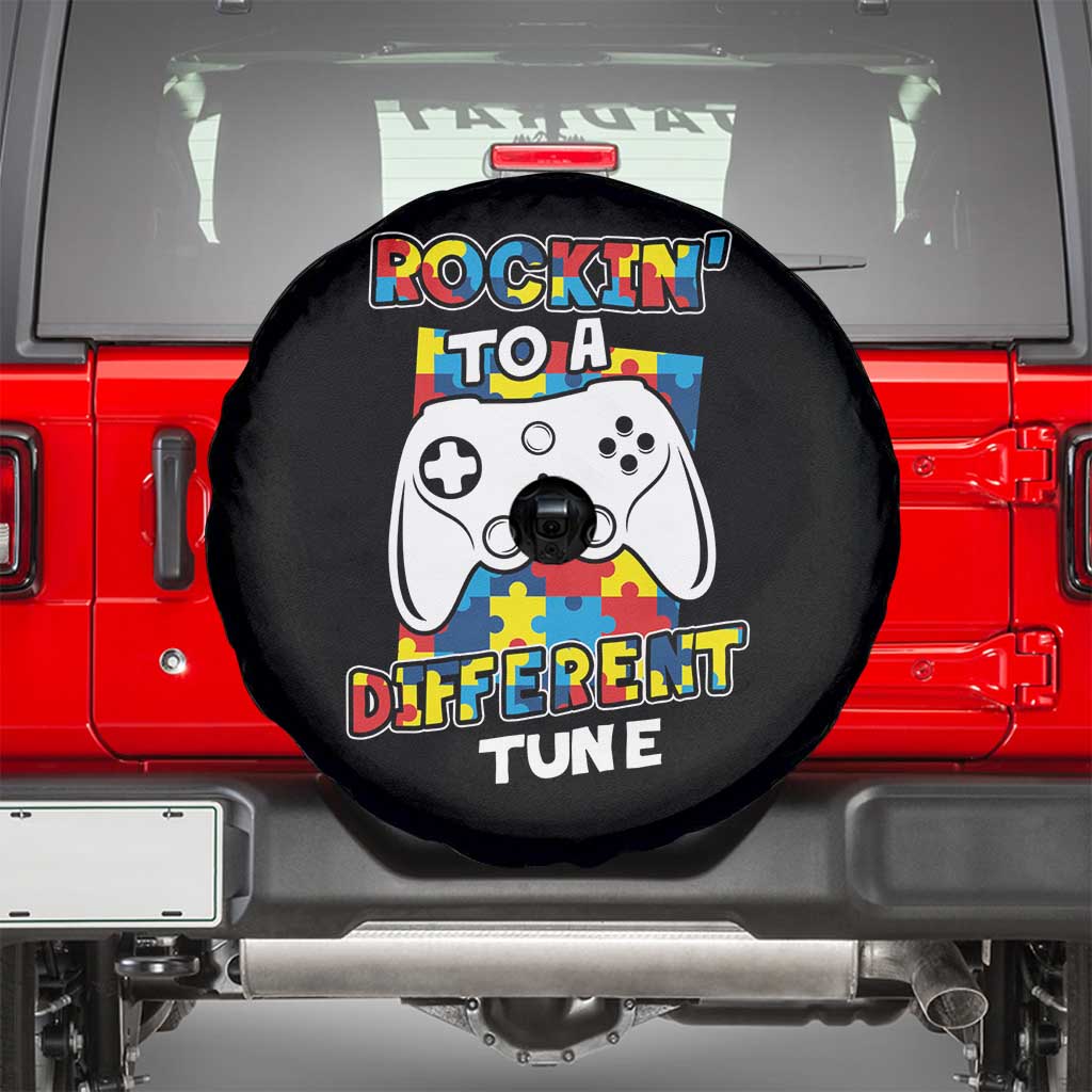 Autism Awareness Spare Tire Cover Rocking To A Different Tune Autistic Gamer