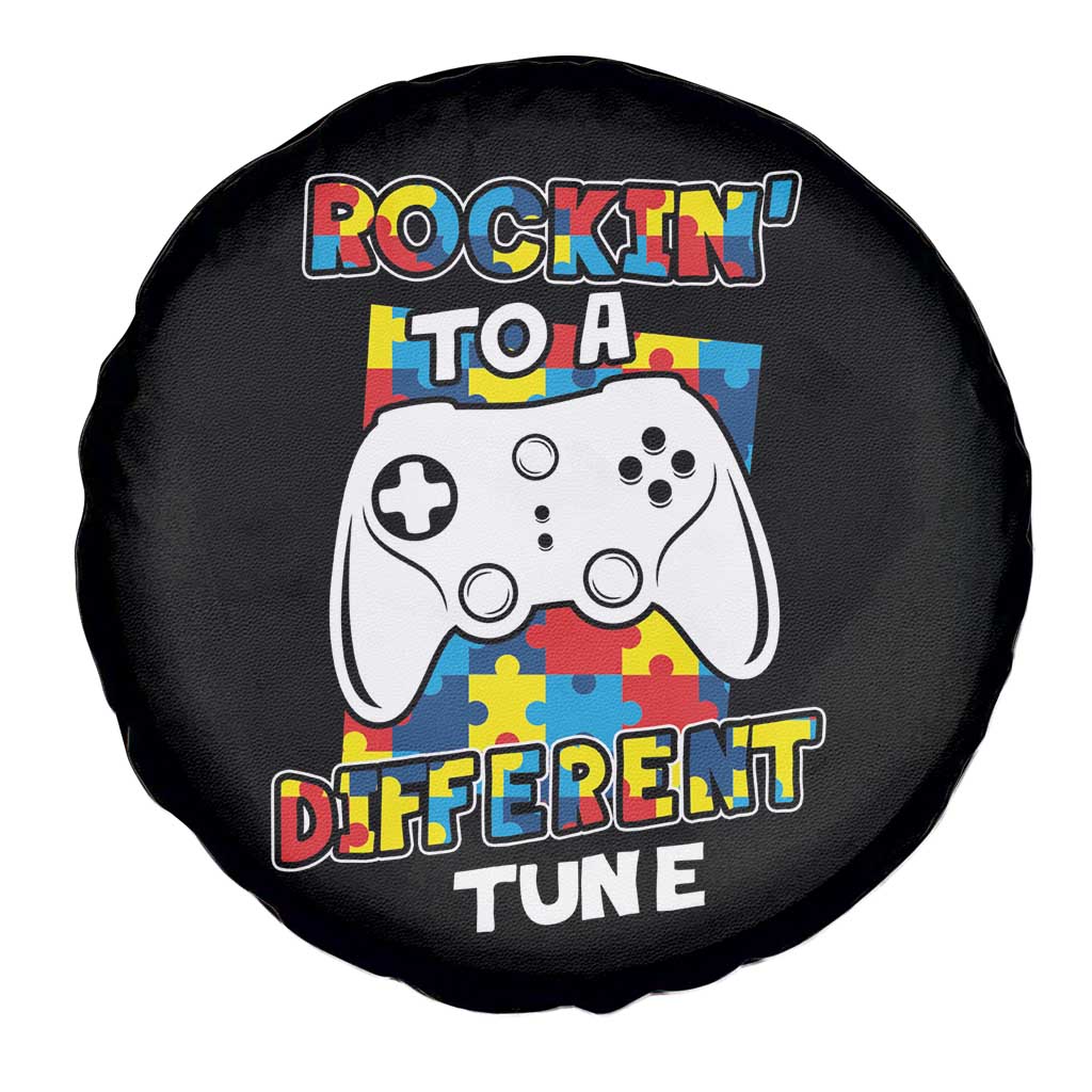 Autism Awareness Spare Tire Cover Rocking To A Different Tune Autistic Gamer