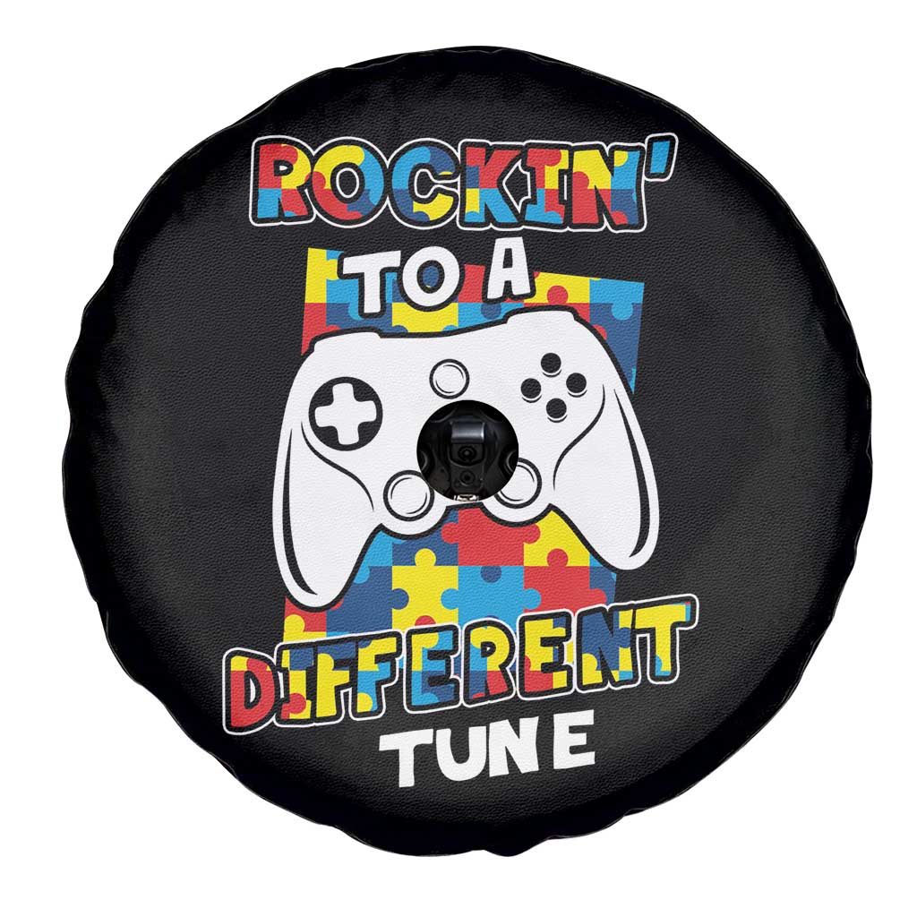 Autism Awareness Spare Tire Cover Rocking To A Different Tune Autistic Gamer