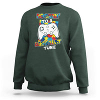 Autism Awareness Sweatshirt Rocking To A Different Tune Autistic Gamer - Wonder Print Shop