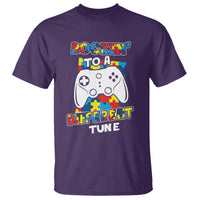 Autism Awareness T Shirt Rocking To A Different Tune Autistic Gamer - Wonder Print Shop