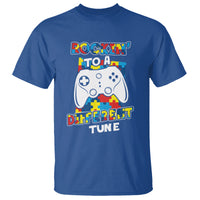 Autism Awareness T Shirt Rocking To A Different Tune Autistic Gamer - Wonder Print Shop