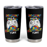 Autism Awareness Tumbler Cup Rocking To A Different Tune Autistic Gamer