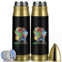 Autism Awareness Bullet Tumbler Embrace Differences Puzzle Dinosaur