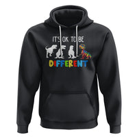 Autism Awareness Hoodie It's Ok To Be Different Puzzle Dinosaur - Wonder Print Shop