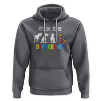 Autism Awareness Hoodie It's Ok To Be Different Puzzle Dinosaur - Wonder Print Shop