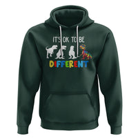 Autism Awareness Hoodie It's Ok To Be Different Puzzle Dinosaur - Wonder Print Shop