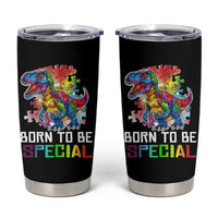 Autism Awareness Tumbler Cup Born To Be Special Rainbow Puzzle Dinosaur