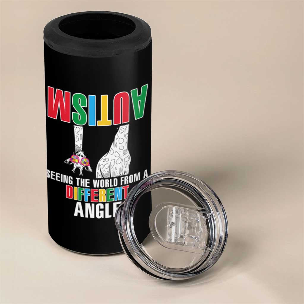 Giraffe Autism Seeing World Different Angle 4 in 1 Can Cooler Tumbler