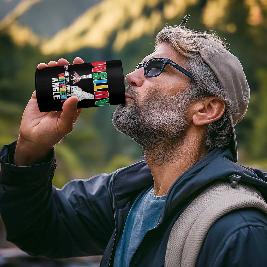 Giraffe Autism Seeing World Different Angle 4 in 1 Can Cooler Tumbler