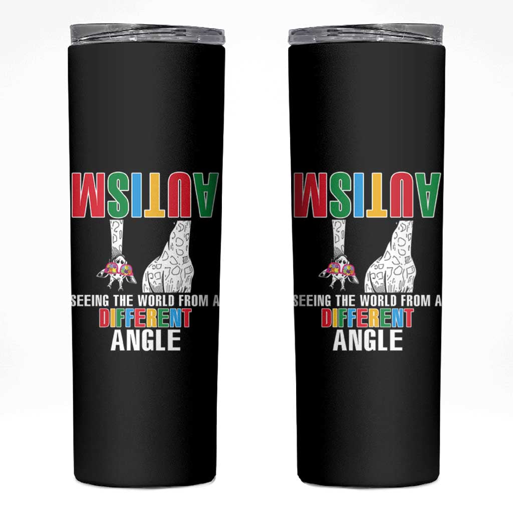 Giraffe Autism Seeing World Different Angle Skinny Tumbler