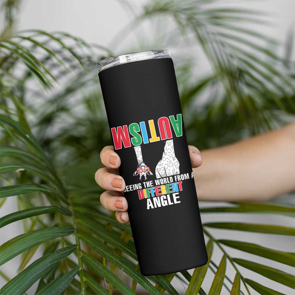 Giraffe Autism Seeing World Different Angle Skinny Tumbler