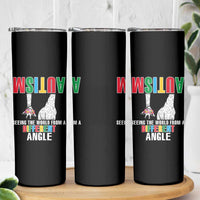 Giraffe Autism Seeing World Different Angle Skinny Tumbler