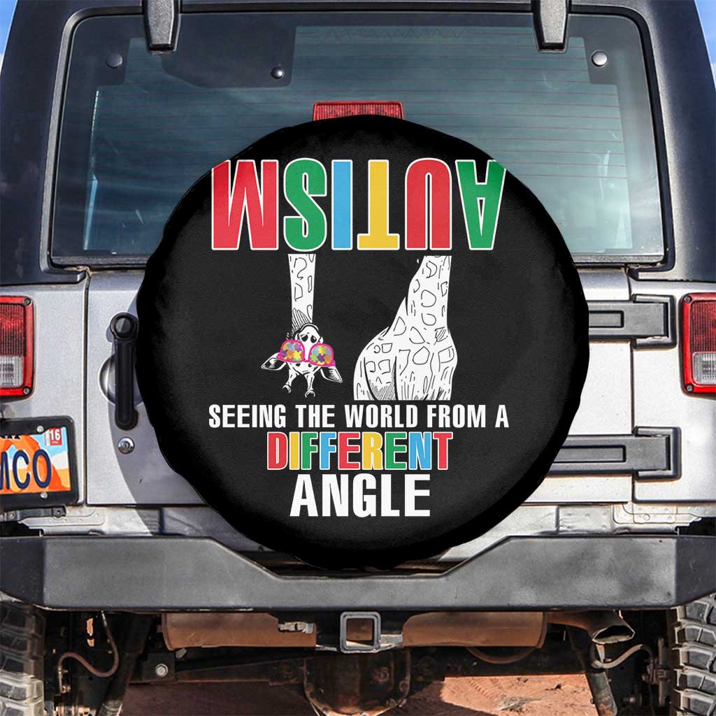 Giraffe Autism Seeing World Different Angle Spare Tire Cover