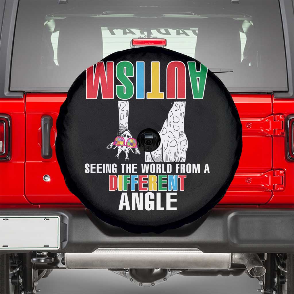 Giraffe Autism Seeing World Different Angle Spare Tire Cover