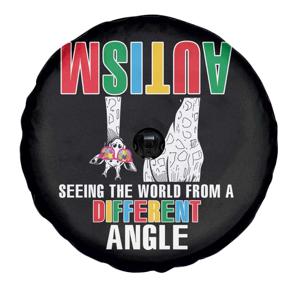 Giraffe Autism Seeing World Different Angle Spare Tire Cover